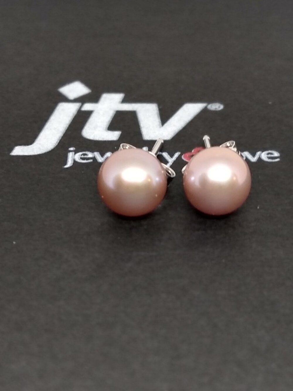 nwt, pink freshwater pearl earrings